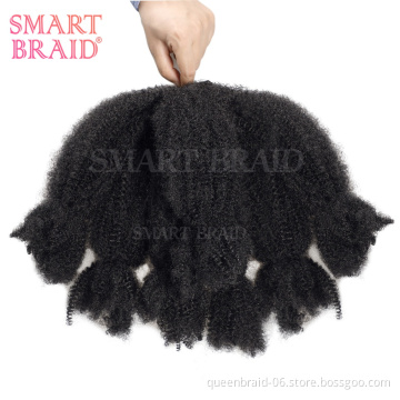 Short Afro Kinky Curly Crochet Braiding Synthetic Ombre Hair Extensions for African Women Braid